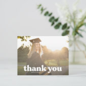 おしゃれなタイポグラフィー卒業感謝 ポストカード (スタンド正面)