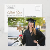 おしゃれなタイポグラフィー卒業感謝 ポストカード (正面/裏面)