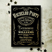 おしゃれなタイポグラフィー独身最後の宴会リアル 箔招待状