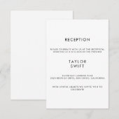 おしゃれなタイポグラフィー結婚式の受付カード エンクロージャーカード (正面/裏面)