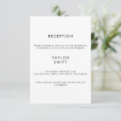 おしゃれなタイポグラフィー結婚式の受付カード エンクロージャーカード (スタンド正面)