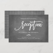 おしゃれなタイポグラフィー黒板結婚式受付カード エンクロージャーカード (正面/裏面)