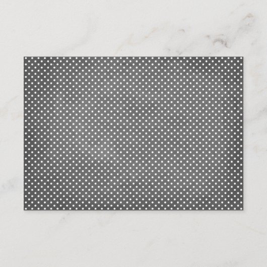 おしゃれなタイポグラフィー黒板結婚式受付カード エンクロージャーカード (裏面)