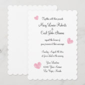 おしゃれなタイポグラフィー スカートエッジの結婚式招待状 招待状 (正面/裏面)