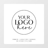 おしゃれなタイポグラフィー ビジネス カスタム ロゴ ウィンドウサイン (シート)