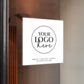 おしゃれなタイポグラフィー ビジネス カスタム ロゴ ウィンドウサイン