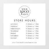 おしゃれなタイポグラフィー ビジネス ロゴ 店舗営業時間 ウィンドウサイン (シート)