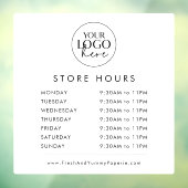 おしゃれなタイポグラフィー ビジネス ロゴ 店舗営業時間 ウィンドウサイン (シート3)