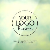 おしゃれなタイポグラフィー 透明なビジネス カスタムロゴ ウィンドウサイン (シート3)