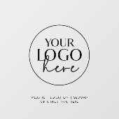 おしゃれなタイポグラフィー 透明 ビジネス カスタムロゴ ウィンドウサイン (シート)