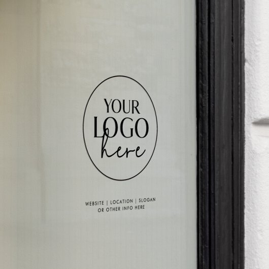 おしゃれなタイポグラフィー 透明 ビジネス カスタムロゴ ウィンドウサイン