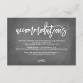 おしゃれなタイポグラフィー 黒板スタイルの受付案内カード エンクロージャーカード (裏面)