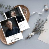 おしゃれなタイポグラフィー 90歳の誕生日写真招待状 Ninety 2 招待状