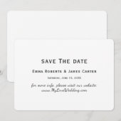 おしゃれなタイポグラフィー Save the Date カード (正面/裏面)