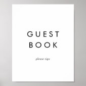 おしゃれなタイポグラフィ ゲストブック サイン (正面)