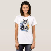 おしゃれなタキシードキャット Tシャツ (正面フル)