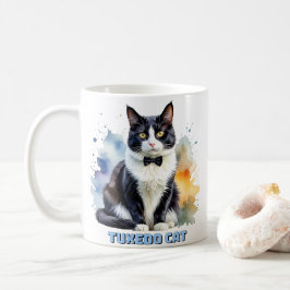 おしゃれなタキシード猫 コーヒーマグカップ