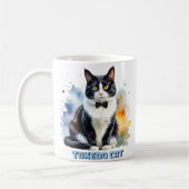 おしゃれなタキシード猫 コーヒーマグカップ (左)