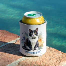 おしゃれなタキシード猫 缶クーラー