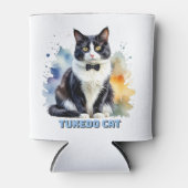 おしゃれなタキシード猫 缶クーラー (正面)