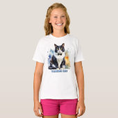 おしゃれなタキシード猫 Tシャツ (正面フル)