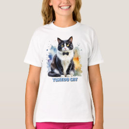 おしゃれなタキシード猫 Tシャツ