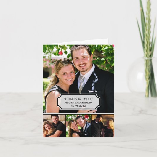 おしゃれなタブの感謝カード サンキューカード (正面)