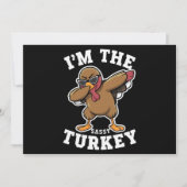 おしゃれなターキー家族感謝祭パーティー シーズンカード (正面)