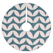 おしゃれなターコイズ ブラッシュ モダン幾何学模様 ブラッシュドポリエステルツリースカート (正面)