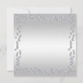 おしゃれなダイヤモンドシルバー60周年結婚記念日 招待状 (裏面)