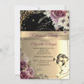 おしゃれなダイヤモンド風船花の退職パーティー 招待状 (正面)