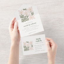 おしゃれなダスキーブルッシュレトロミニマルフラワーウェディング