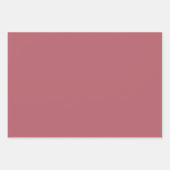 おしゃれなダスティピンクの茄子色ワインレッドの3枚組ギフト包装紙セット ラッピングペーパーシート (正面2)