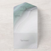 おしゃれなダスティーサージ・ライラック・アゲート・オールインワン招待状 オールインワン招待状 (外側)