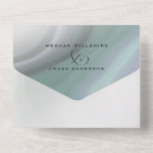 おしゃれなダスティーサージ・ライラック・アゲート・オールインワン招待状 オールインワン招待状 (裏面)