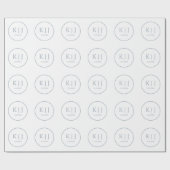 おしゃれなダスティーブルーのシンプルでエレガントな結婚式 ラッピングペーパー (フラット)