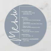 おしゃれなダスティーブルー丸型 メニュー (正面)