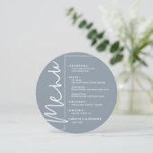 おしゃれなダスティーブルー丸型 メニュー (スタンド正面)