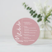 おしゃれなダスティーローズラウンド メニュー (スタンド正面)