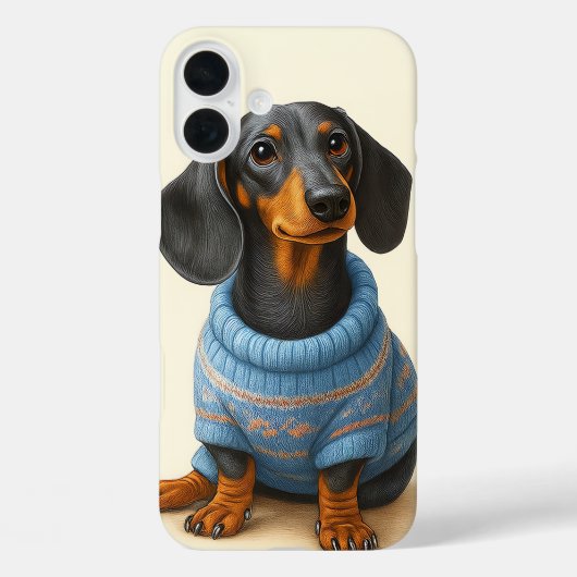 おしゃれなダックスフント Case-Mate iPhoneケース (裏面)
