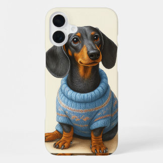 おしゃれなダックスフント iPhone 16 PLUSケース