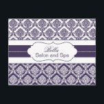 おしゃれなダマスク柄の紫のビジネス感謝カード ポストカード<br><div class="desc">エレガントな顧客感謝ビジネスサンキューカード。モダンでスタイリッシュ。</div>