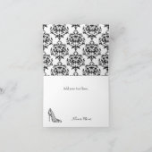 おしゃれなダマスク柄スティレットサンクスカード サンキューカード (内部)