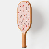 おしゃれなチェリーのモノグラムピックルボールパドル ピックルボールラケット (左)