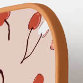 おしゃれなチェリーのモノグラムピックルボールパドル ピックルボールラケット (左詳細)