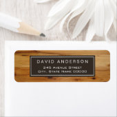 おしゃれなチックな木目ラベル ラベル (インサイチュ)