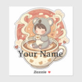 おしゃれなチビコアラアニメテクデカール シール (シート)