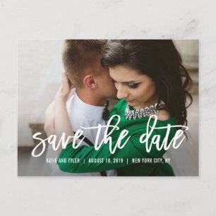 おしゃれなチャームの「Save The Date」ポストカード 案内ポストカード
