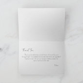 おしゃれなチューリップとグリーン ブライダルシャワーのお礼 サンキューカード (内部)