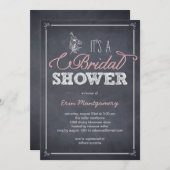 おしゃれなチョーク式のウェディングシャワー招待状 招待状 (正面/裏面)